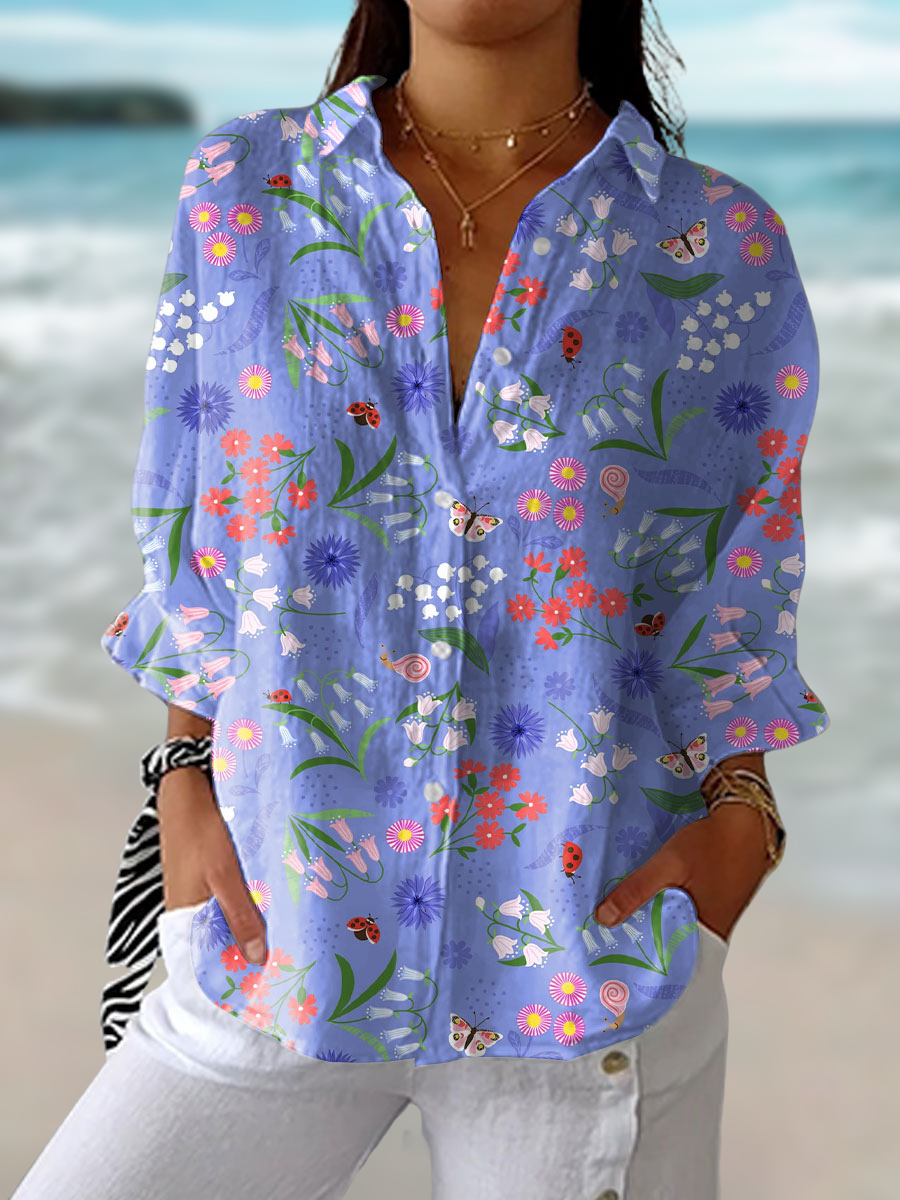 Itzel | Blusas Elegantes para Dama con Diseño Floral Suave