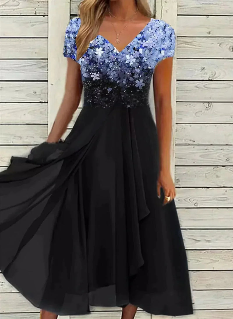 Mariana | Vestidos de Gala con Detalle Floral — Blue Black