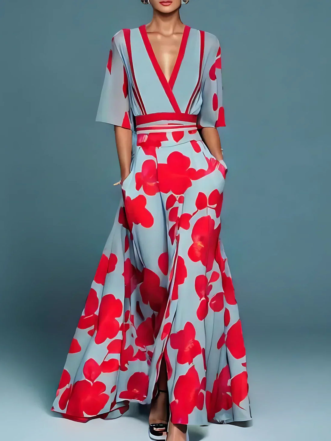 Ximena | Vestidos Largos Elegantes con Estampado Floral