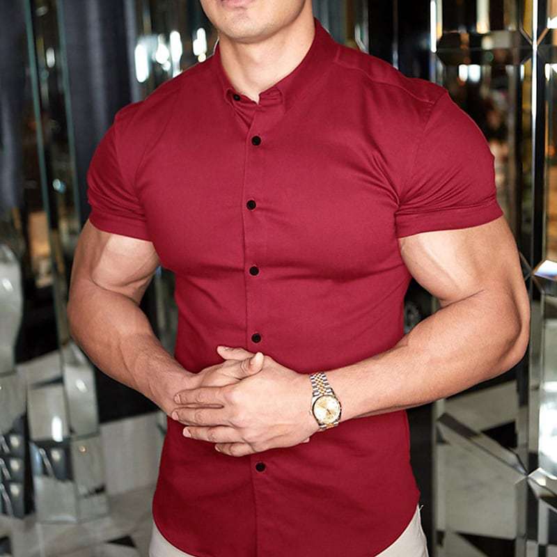 Andrés | Camisa Casual de Manga Corta Corte Slim