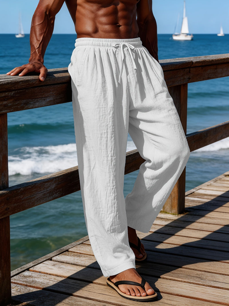 Andrés | Pantalones Chinos Hombre Corte Relajado — Blanco
