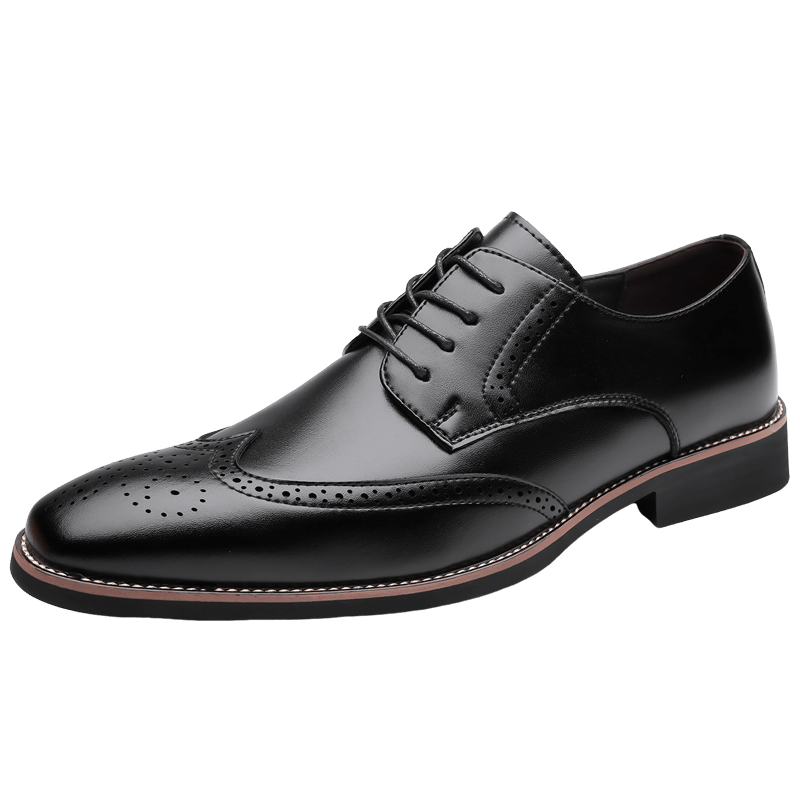 Andrés | Zapatos de Vestir con Perforaciones Brogue — Negro