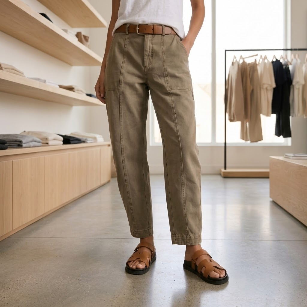 Camila | Pantalones Utility Mujer de Corte Cónico al Tobillo