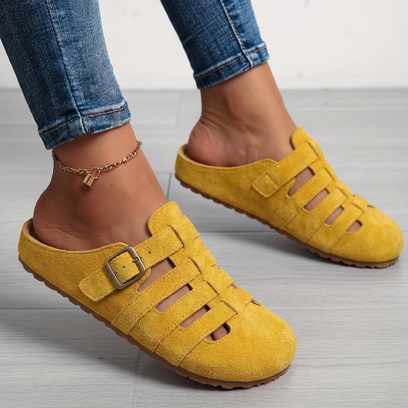 Catalina | Sandalias Mujer Cómodas y Elegantes Estilo Mule — Amarillo