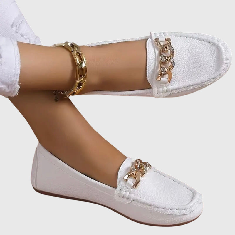 Catalina | Zapatos para Mujer Cómodos y Elegantes Mocasines — Blanco