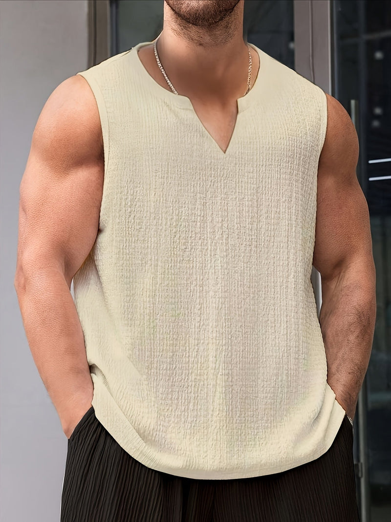 Diego | Playera Sin Mangas Holgada de Estilo Casual — Albaricoque