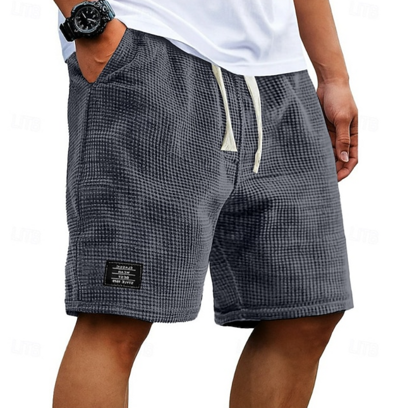 Diego | Shorts Hombres Ligeros de Diseño Relajado — Gris