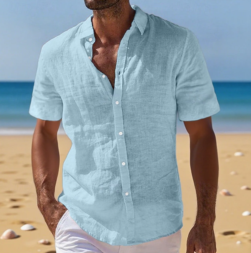 Joaquín | Camisa Casual de Manga Corta Holgada