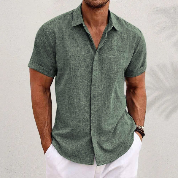 Joaquín | Camisa de Vestir Clásica de Botones — Verde