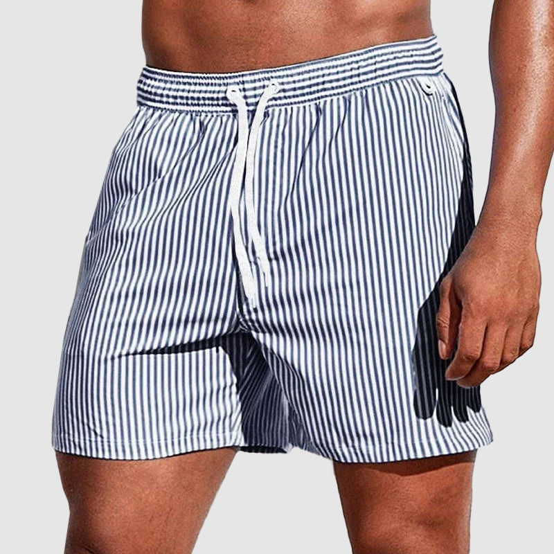 Joaquín | Trajes de Baño en Shorts a Rayas Ligeros — Gris