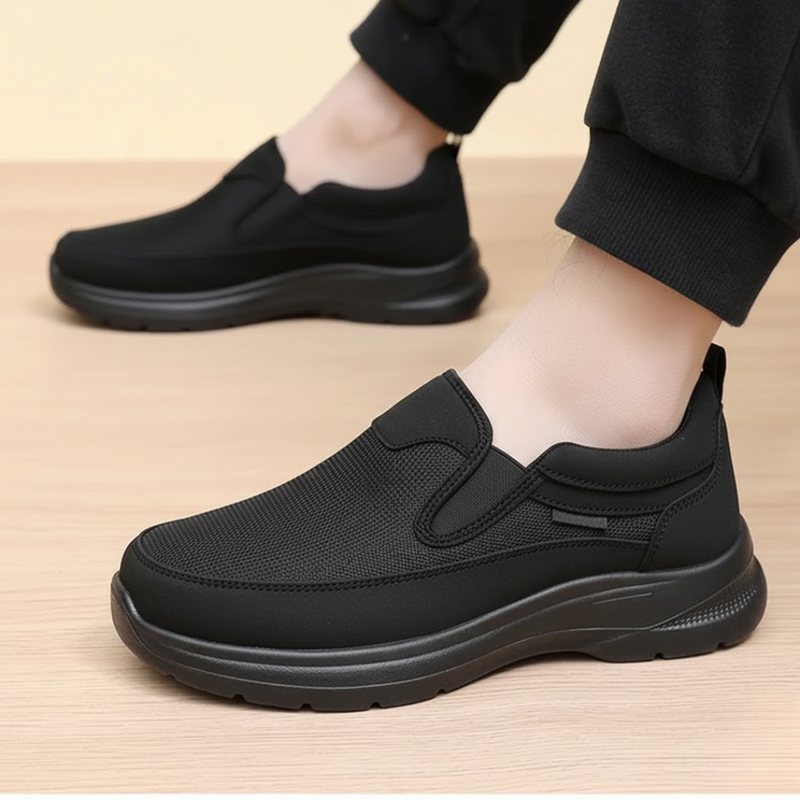 Julián | Tenis Casuales Hombre Confortables para Caminar — Negro