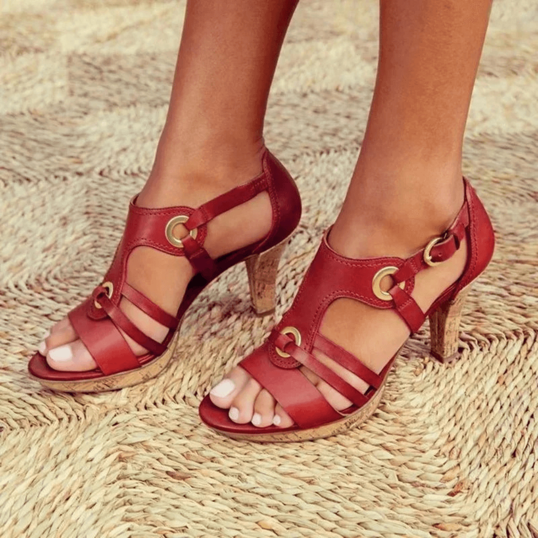 Lucía | Sandalias de Tacón Cómodo y Soporte Ligero