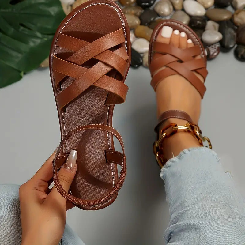 Lucía | Sandalias mujer comodas y elegantes ortopédicas — Café