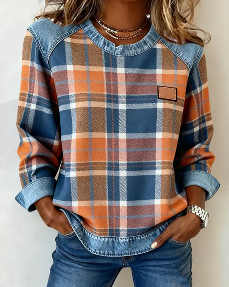 Marisol | Sudadera Casual con Diseño Patchwork Moderno