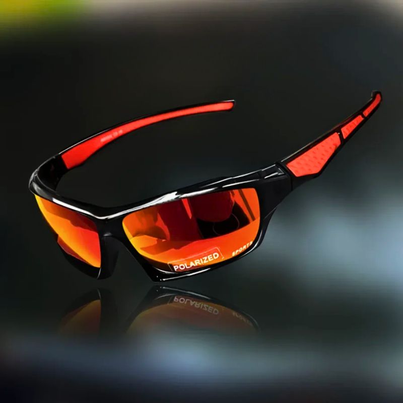 Mateo | Lentes de Sol Hombre Polarizados Shield — Rojo