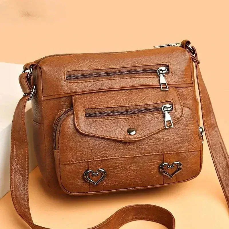 Renata | Bolso de Hombro para Mujer Estructurado — Café