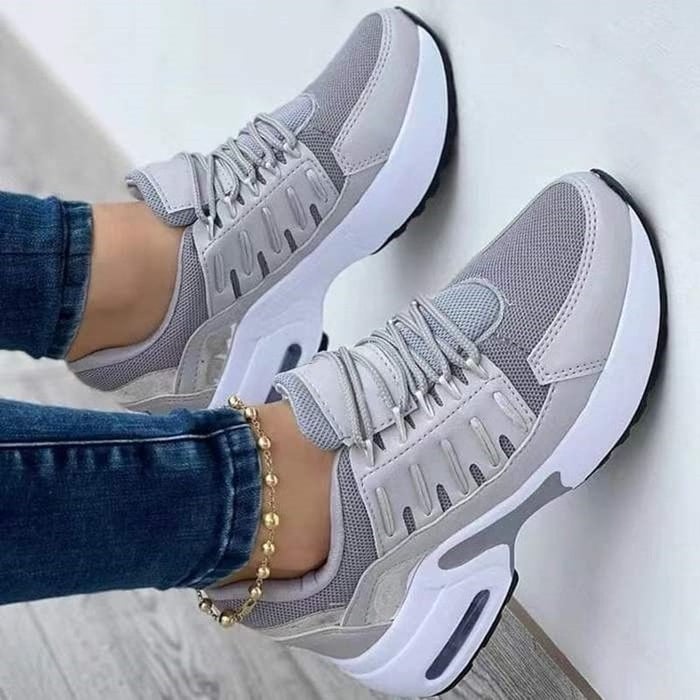 Renata | Zapatos Cómodos para Mujer con Amortiguación — Gris
