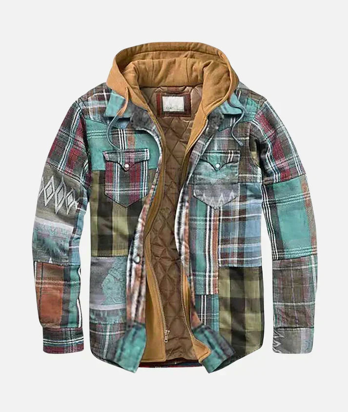 Santiago | Abrigos Hombre de Cuadros — Mint Green