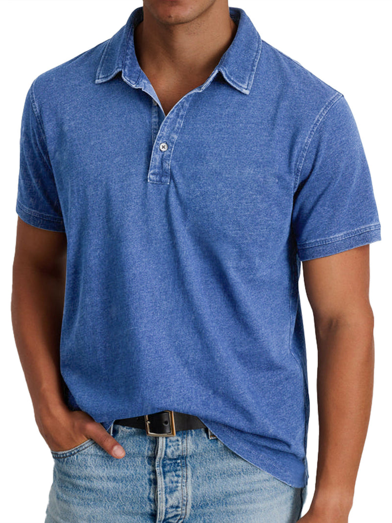 Santiago | Camisas Tipo Polo para Hombre de Corte Clásico — Azul