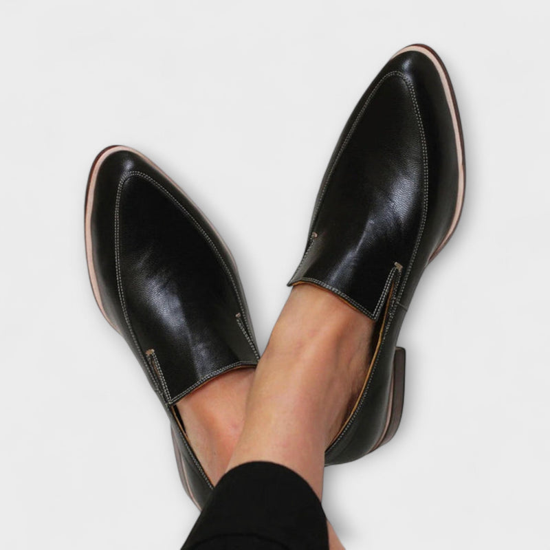 Santiago | Zapatos de Vestir Hombre Mocasines Slip-on — Negro