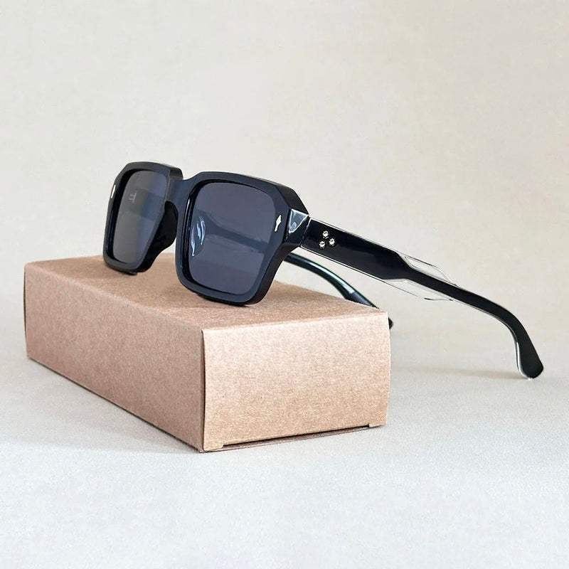 Valentina | Lentes Cuadrados Mujer de Sol Polarizados — Negro