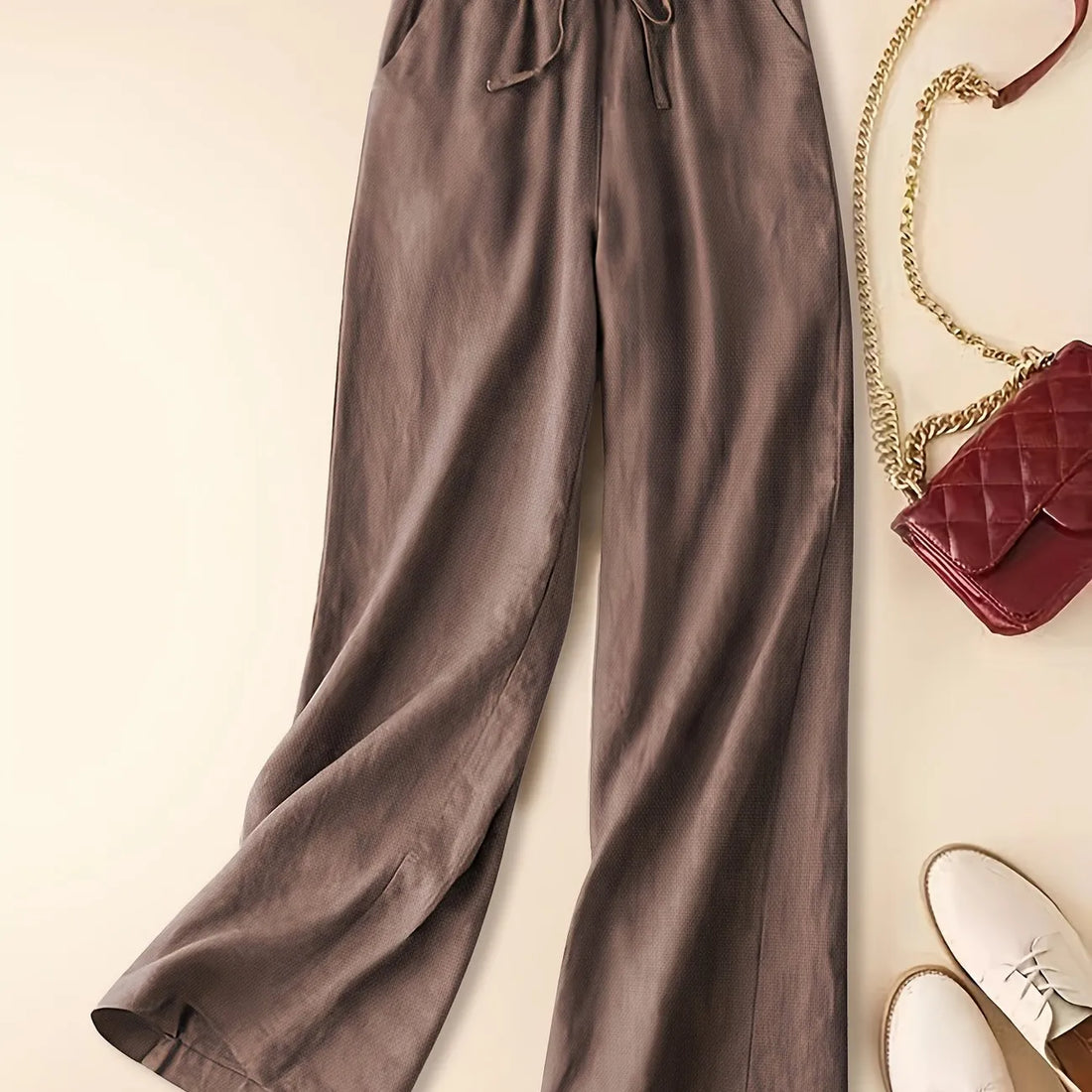 Ximena | Pantalones de Pierna Ancha con Jareta Ajustable